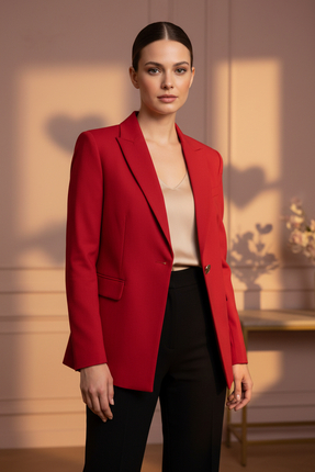 the blazer obsessed Kadın Kırmızı Blazer Ceket