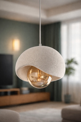 ZAVANSA Sarkıt Avize Rustik E27 Modern Beton Avize Bohem Beton Görünüm (E27 A...