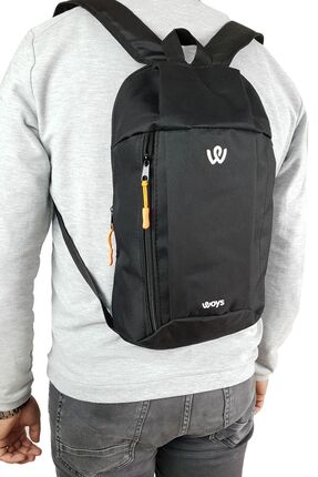 woys Siyah Mini Sırt Çantası | Günlük Kullanım & Yürüyüş | 10 Litre | Unisex