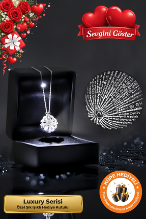 Lucente Jewellery Işıklı Hediye Kutulu 100 Dilde Seni Seviyorum Sevgililer Gü...