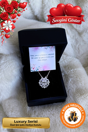 Lucente Jewellery Mıknatıslı Açılır Kapanır Aşk Kolyesi 925 Ayar Gümüş Kaplam...