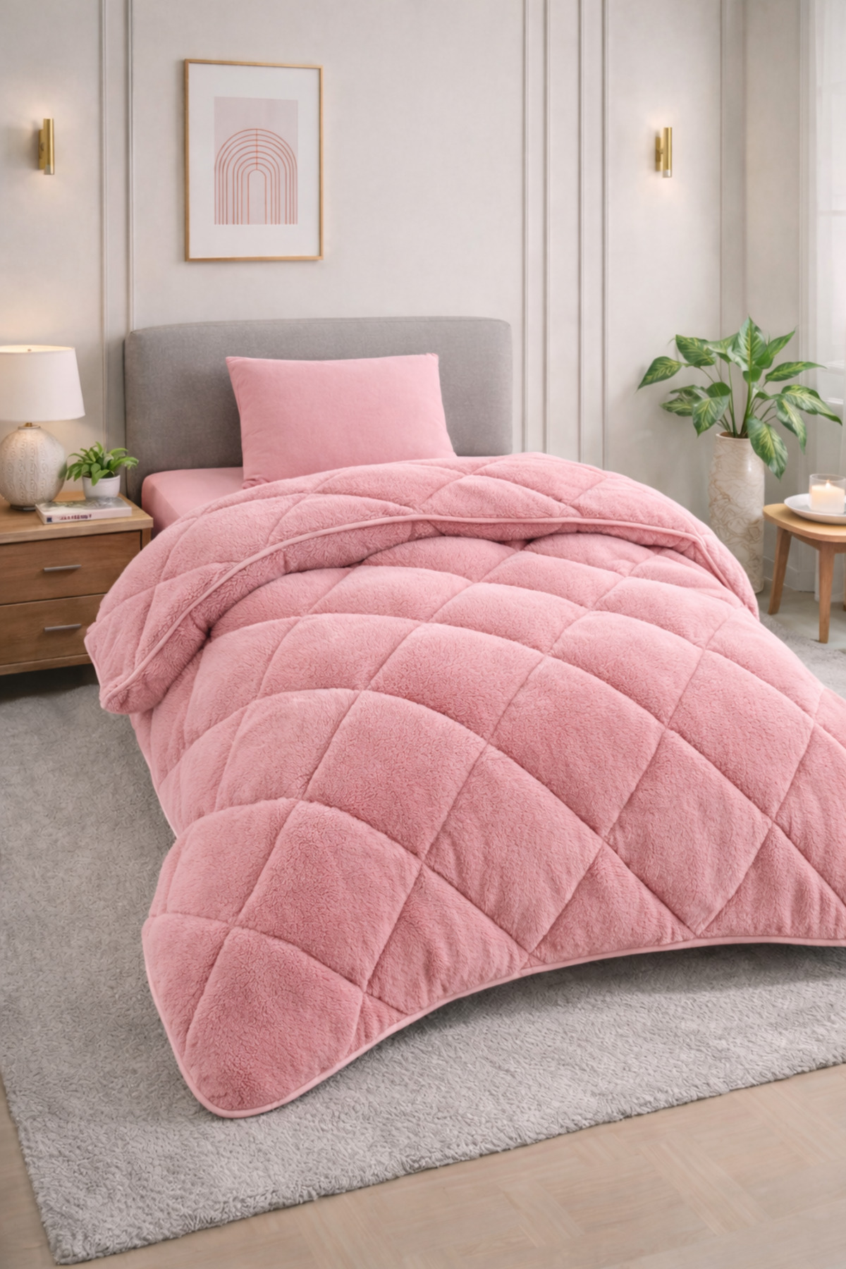 Formeya Einzelbett-Luxus-Steppdecke von Wellsoft, doppelseitig, 155 x 220 cm