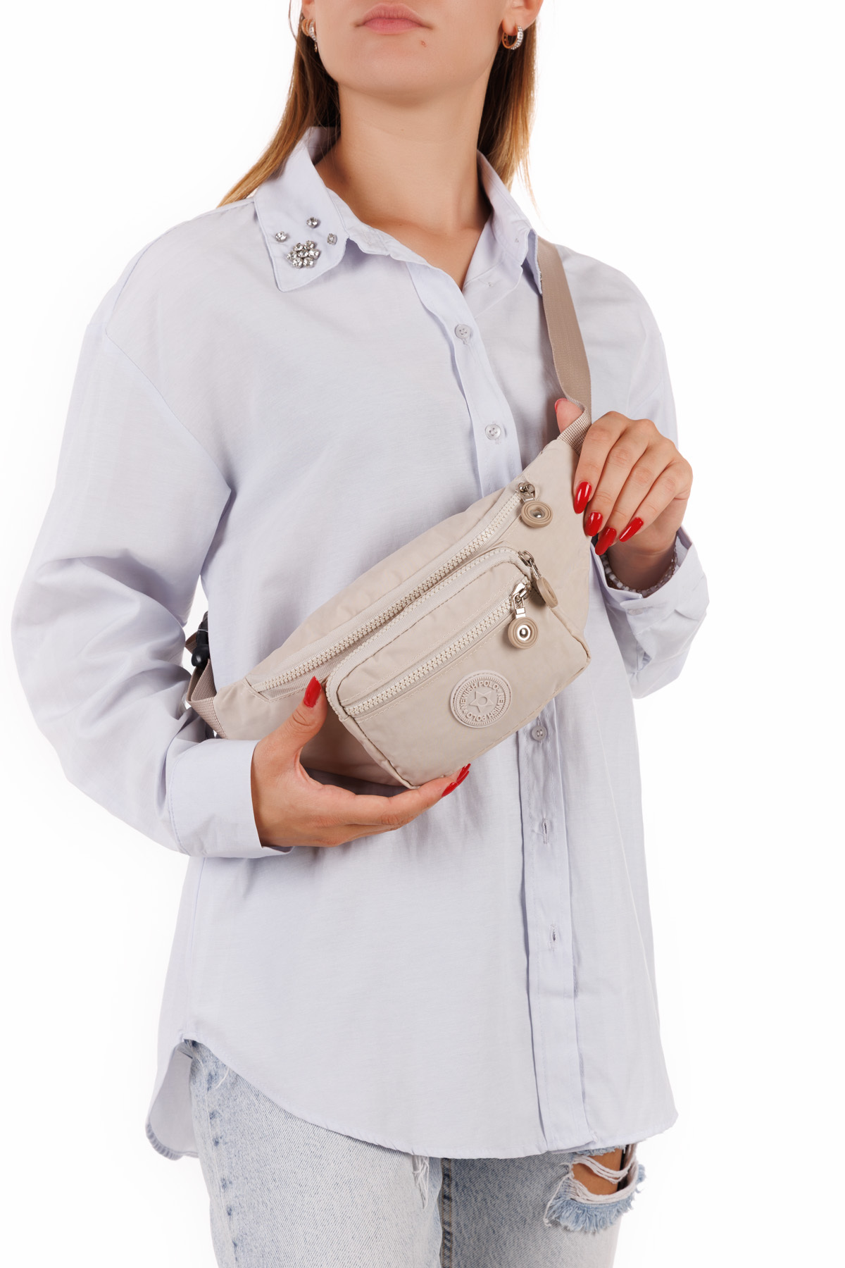 Newish Polo  Yuppy Club Krinkıl Çapraz Askılı Bel Omuz Ve Spor Çanta - Görsel 3