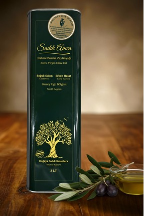 Sadık Amca Erken Hasat Soğuk Sıkım Natürel Sızma Zeytinyağı 2 Lt. Özel Tasarı...