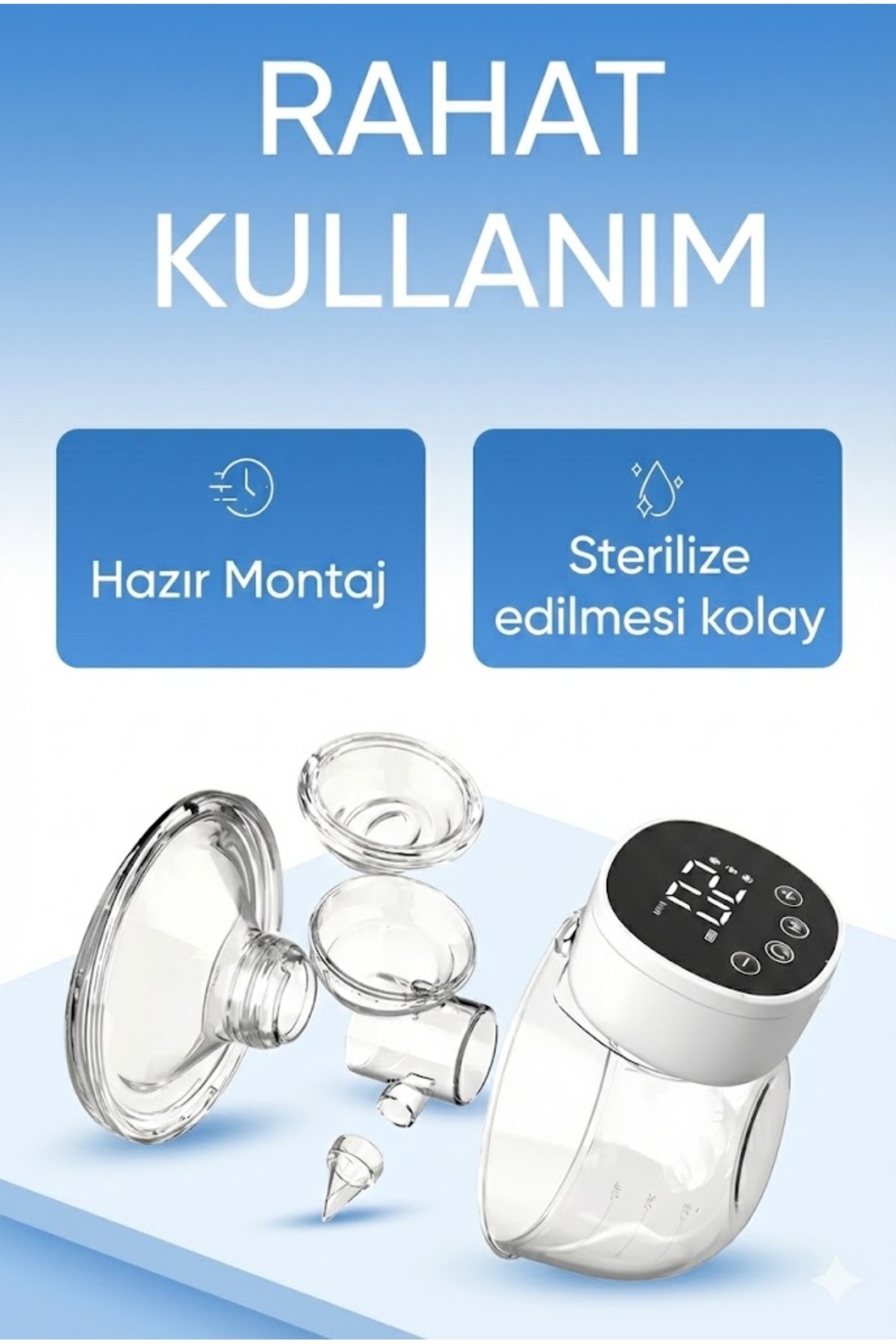 Babyhope My-376 Şarjlı Giyilebilir Elektrikli Göğüs Pompası Sessiz Ve Elleri Serbest Kullanım 2 Adet fotoğrafı 6 (önizleme)