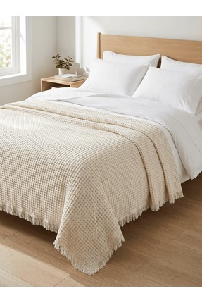 Nuriye Kocakaplan Waffle Extra Soft Dokulu Modal Pamuk Battaniye – 150x230 cm