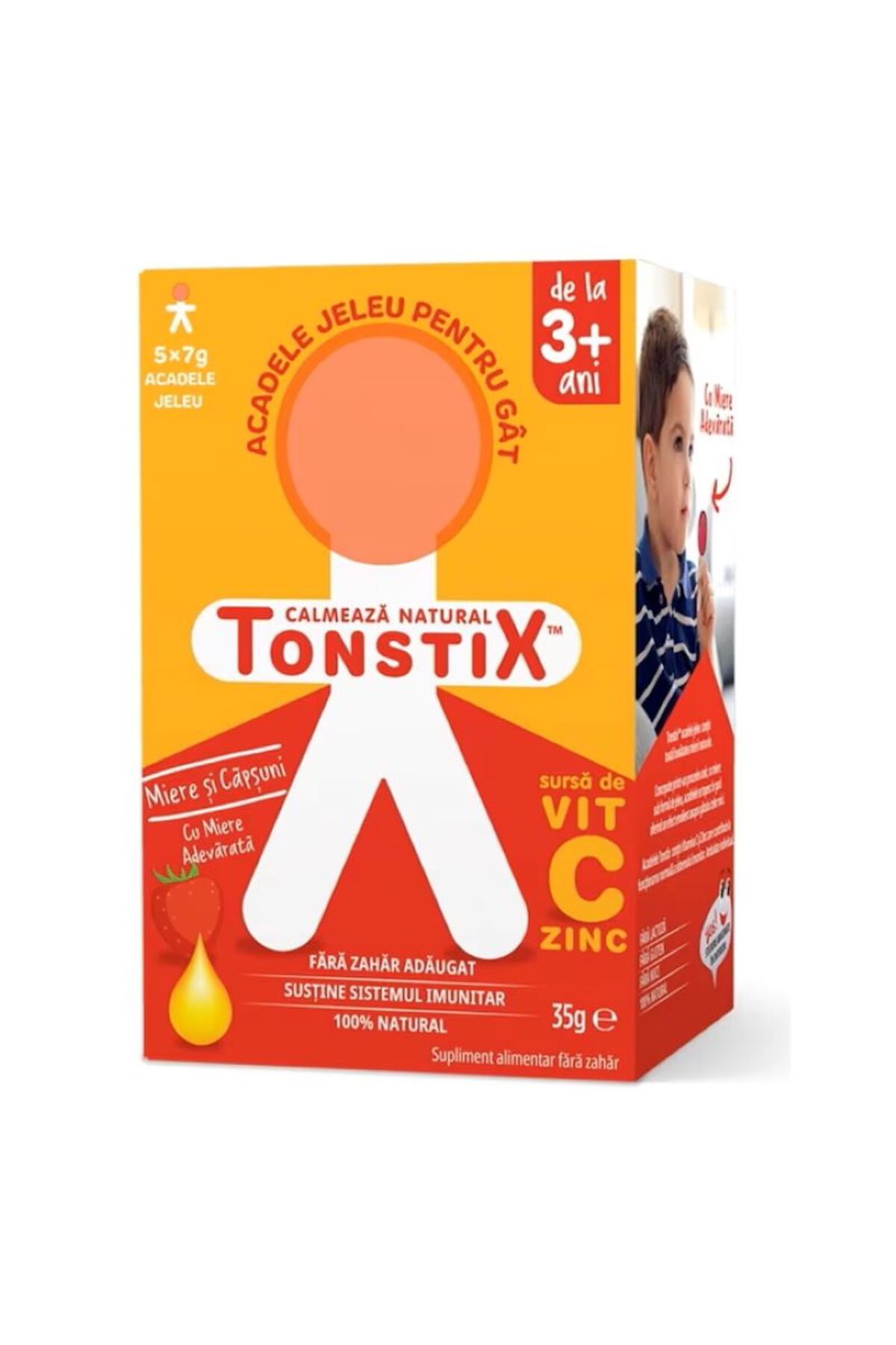 Acadele OEM Acadele Tonstix JELLY cu miere adevărată pentru gât - Căpșuni- Trendyol