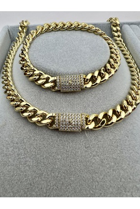 FREESİATAKİ Taşlı Desenli Kadın Set Xuping Gurmet Model