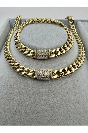 ismim bijuteri Kadın Set 2’li Kolye,Bileklik Xuping Taşlı Desenli