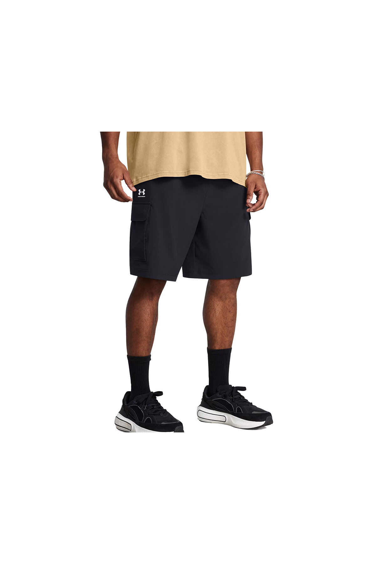 آندر آرمور شلوارک مردانه UA Vibe Woven Cargo Short مشکی کد 1386560-001