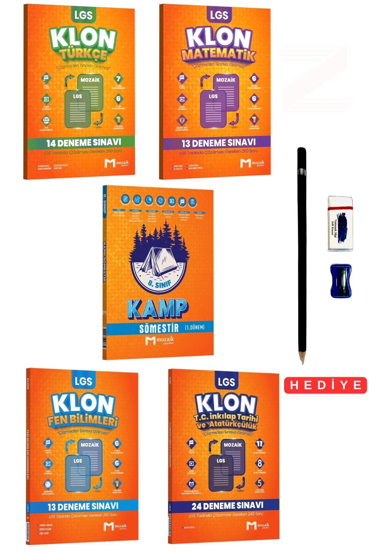 Mozaik Yayınları 8. Sınıf LGS Türkçe Matematik Fen Bilimleri