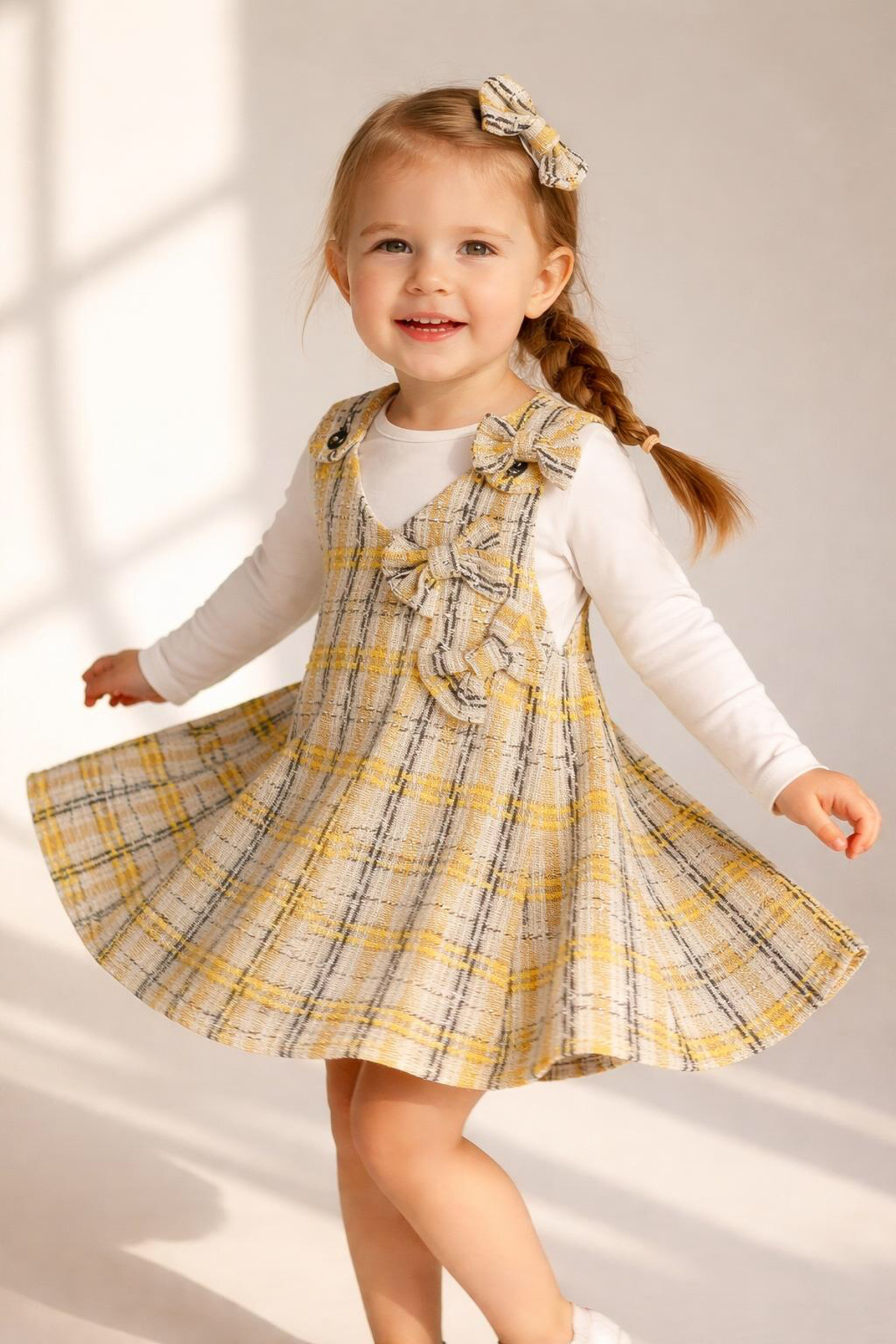 snmbutik Kız Çocuk Askılı Elbise fotoğrafı 4 (önizleme)