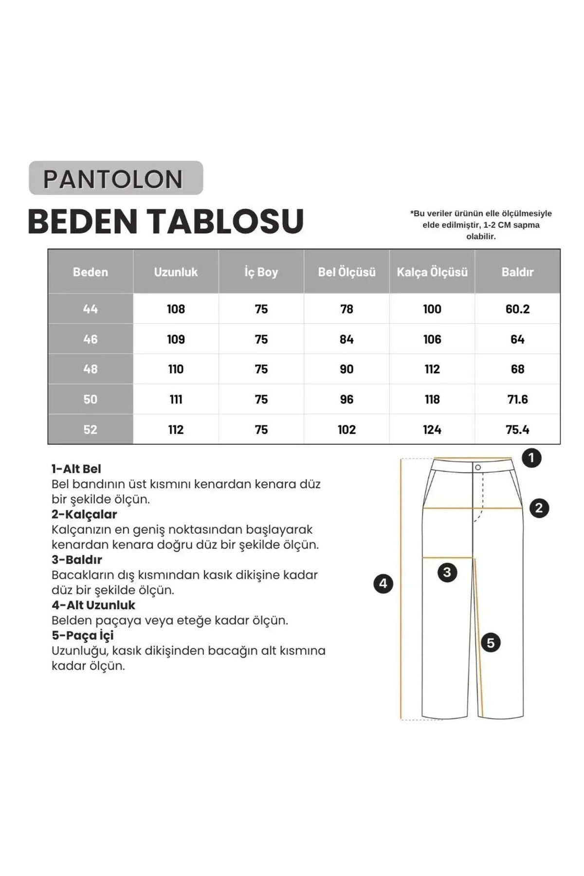 Genel Markalar KADIN SİYAH DENİM PANTOLON BÜYÜK BEDEN görsel 5