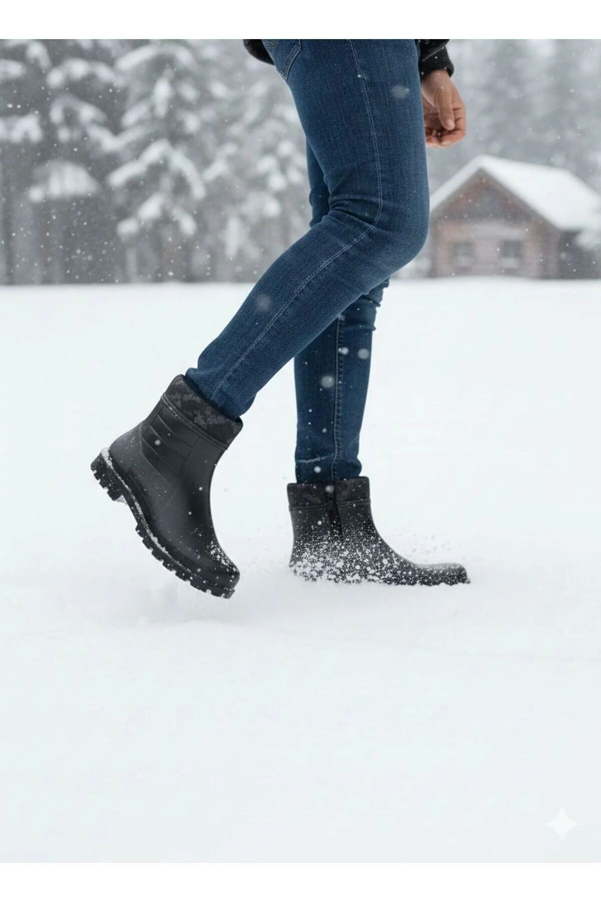 KRAL PLASTİK  Erkek Lastik Kar Botu İçi Yünlü Fermuarlı 36-44 - Görsel 7