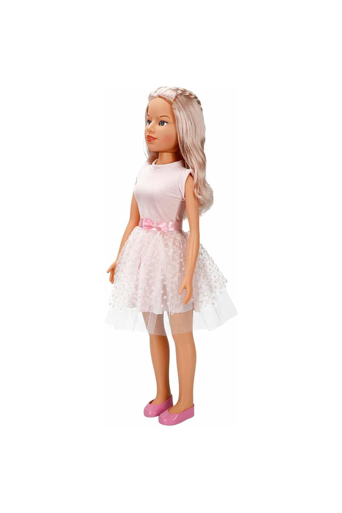 Cici Oyuncak Yürüyüş Arkadaşım Clara Party 80 cm - Açık Pembe Elbiseli Büyük Kız Çocuk Bebek fotoğrafı 4 (önizleme)