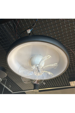 Monolux Ø50CM LED FANLI AVİZE PLAFONYER SİYAH-RAL9005 3 IŞIK RENGİ