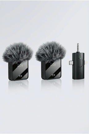 alphastore 3’ü 1 Arada Profesyonel Kablosuz Yaka Mikrofonu (Çiftli Set) - iPh...