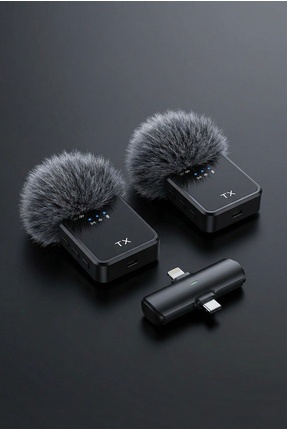 alphastore Çiftli Kablosuz Yaka Mikrofonu – Lightning & Type-C Uyumlu | Profe...