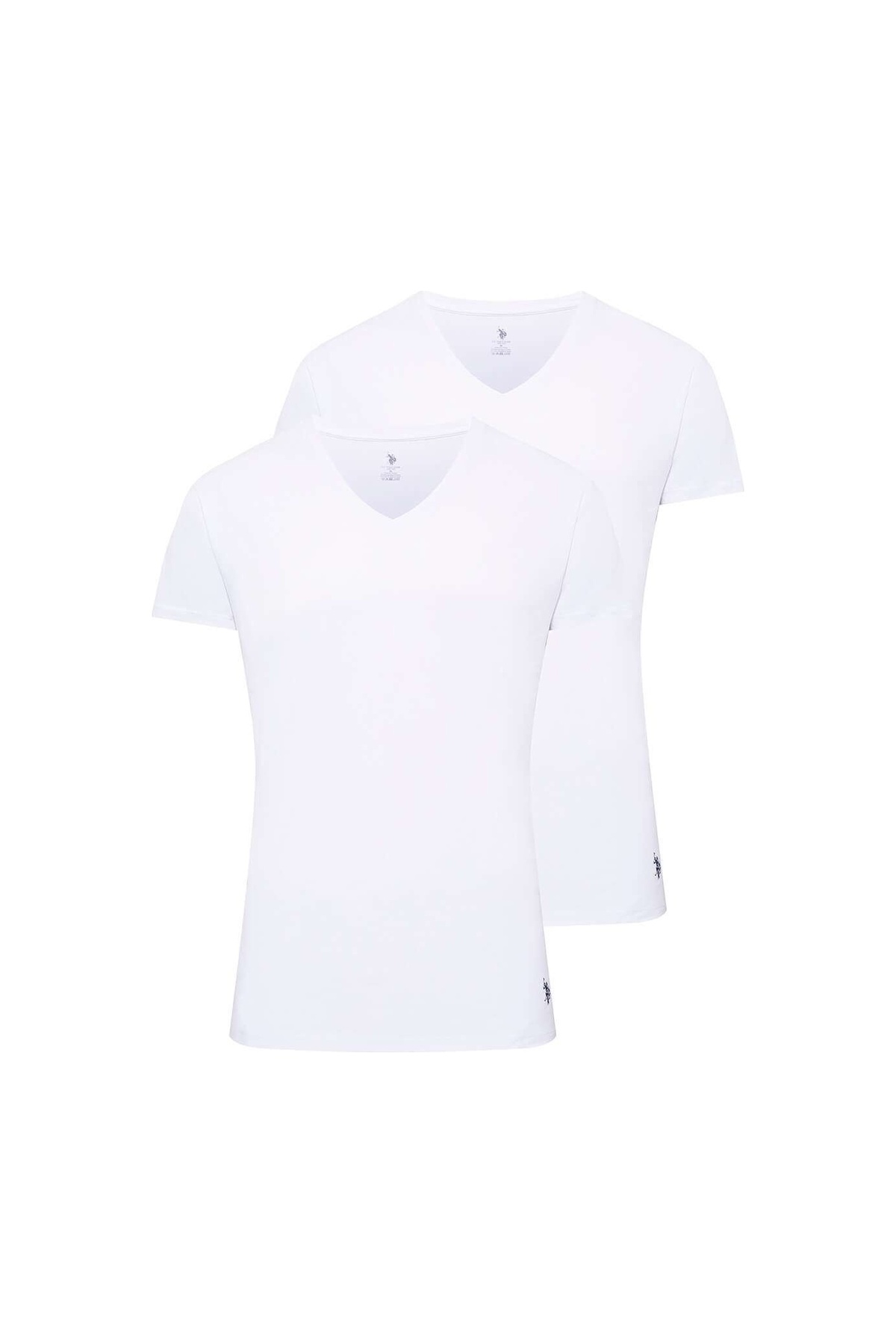 یو اس پولو تاپ مردانه دو عددی یقه هفت، آستین کوتاه، نخی، پارچه مودال، لیکرا