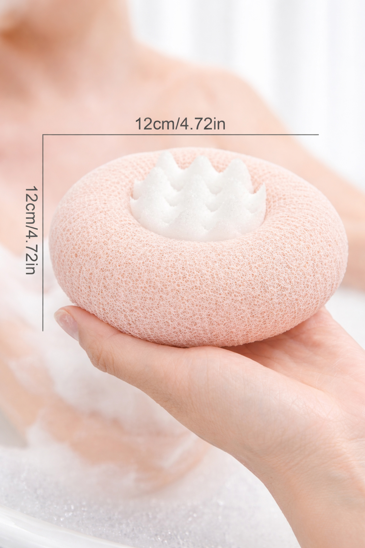 Ecuy Vantuzlu Banyo Masaj Süngeri Peeling Etkili Vücut Kesesi