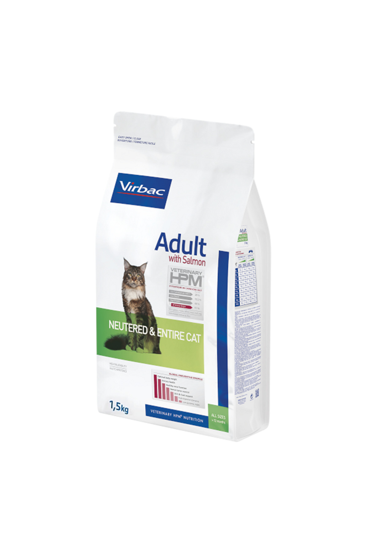 Virbac Adult Neutered&Entire Salmon Kısır Kedi Maması 1,5 kg