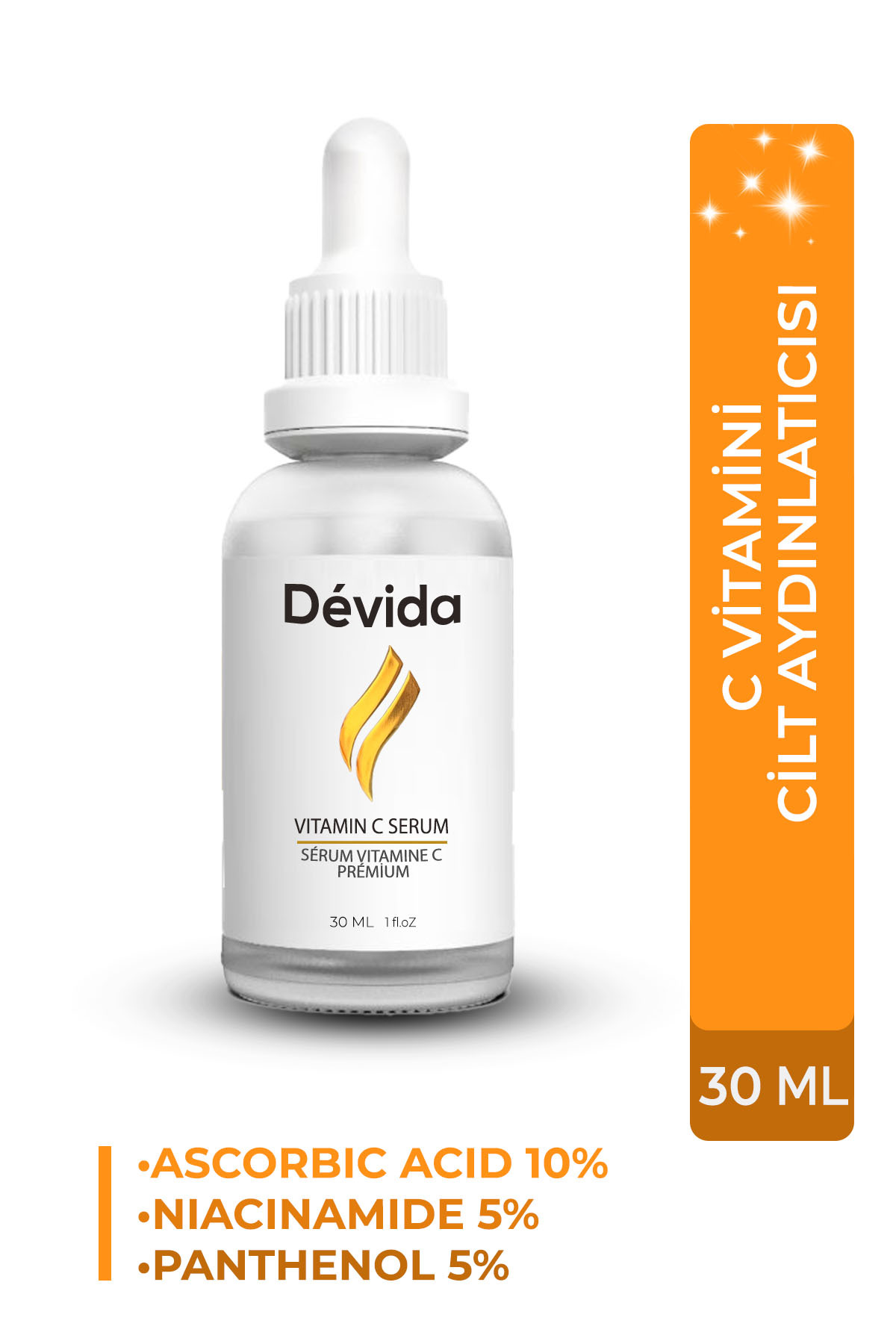 Retinol+Nemlendirici+C Vitamini Serum 3 lü Set Kırışıklık Alın Çizgisi Göz Çevresi — DA2601-A53 — تصویر 3 از 4