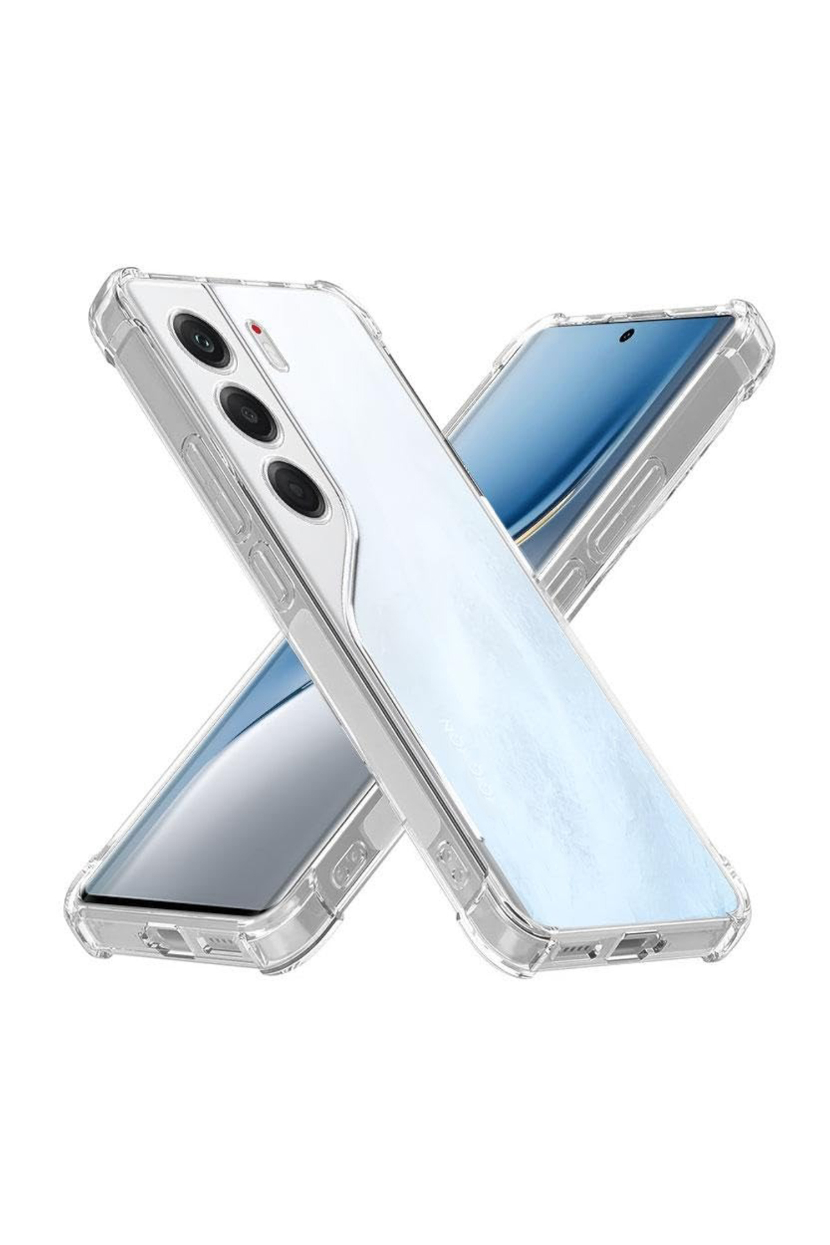 Tecno Camon 40 Kapak ile Uyumlu Kamera Korumalı Airbag Antishock Köşe Korumalı Şeffaf Silikon Kılıf