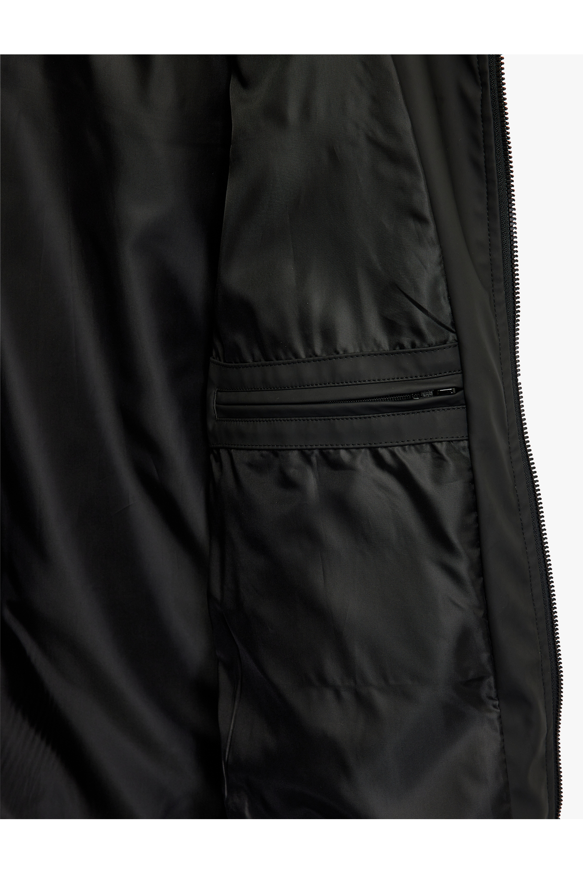 Koton  Uzun Kollu Fermuarlı Cep Detaylı Su İtici Kapşonlu Yağmurluk - Görsel 6