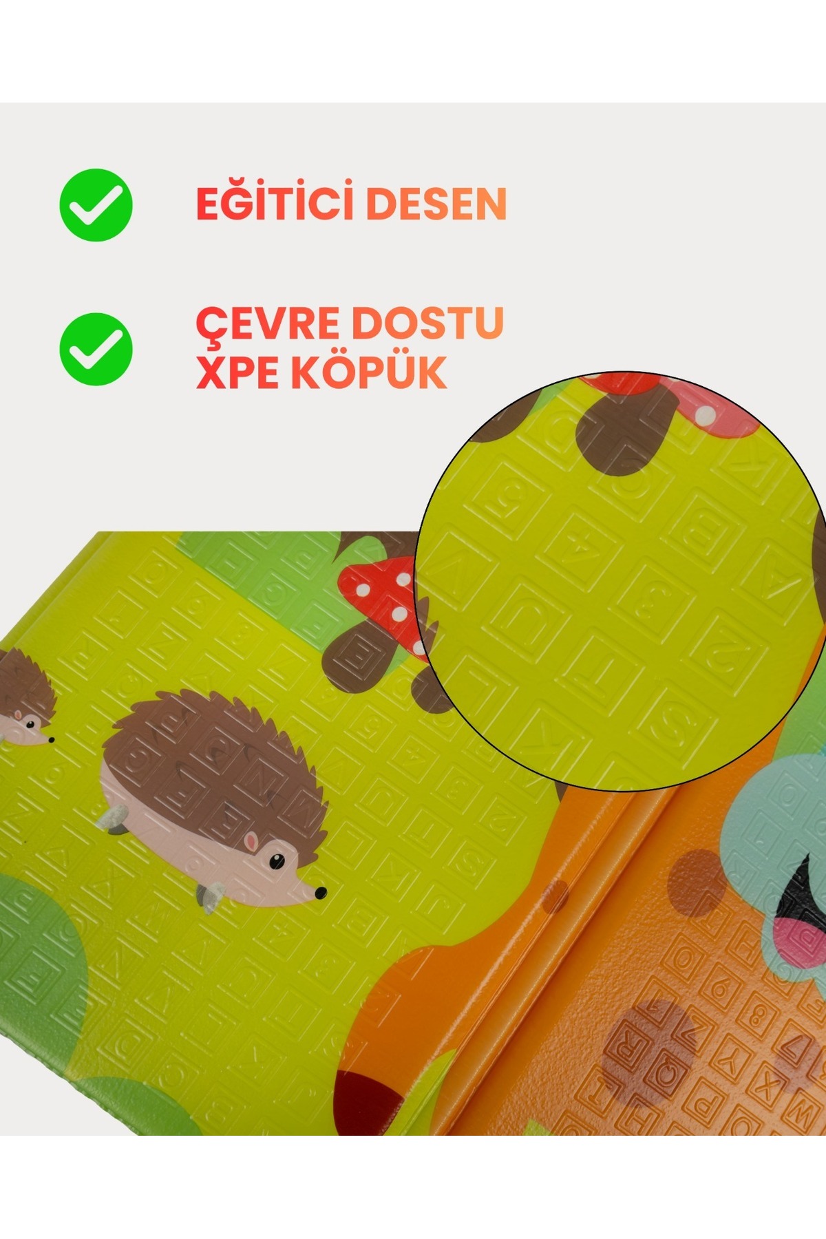 Happy Katlanabilir Çift Taraflı Premium Oyun Matı - Halısı 150x200cm fotoğrafı 6 (önizleme)