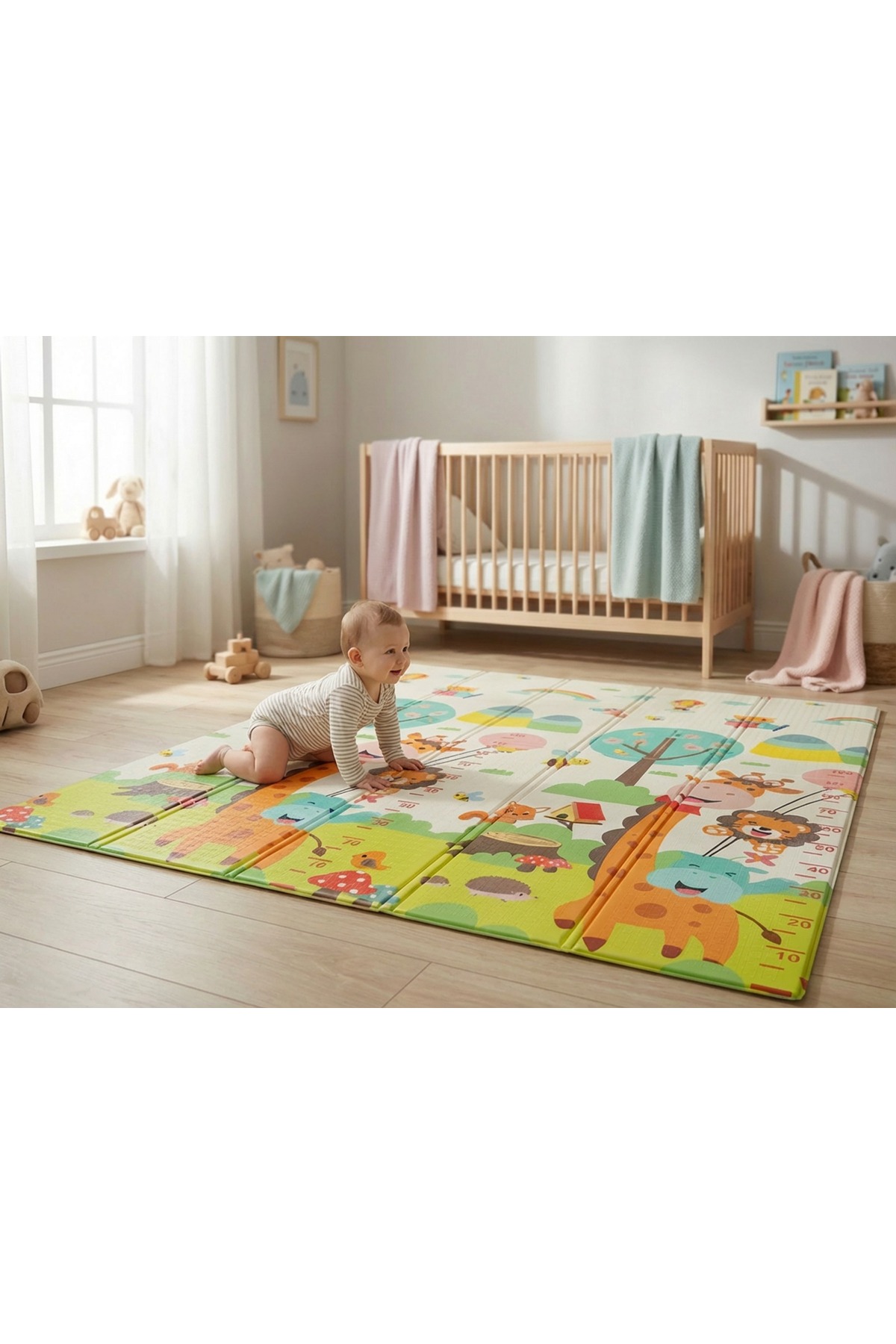 Happy Katlanabilir Çift Taraflı Premium Oyun Matı - Halısı 150x200cm fotoğrafı 3 (önizleme)