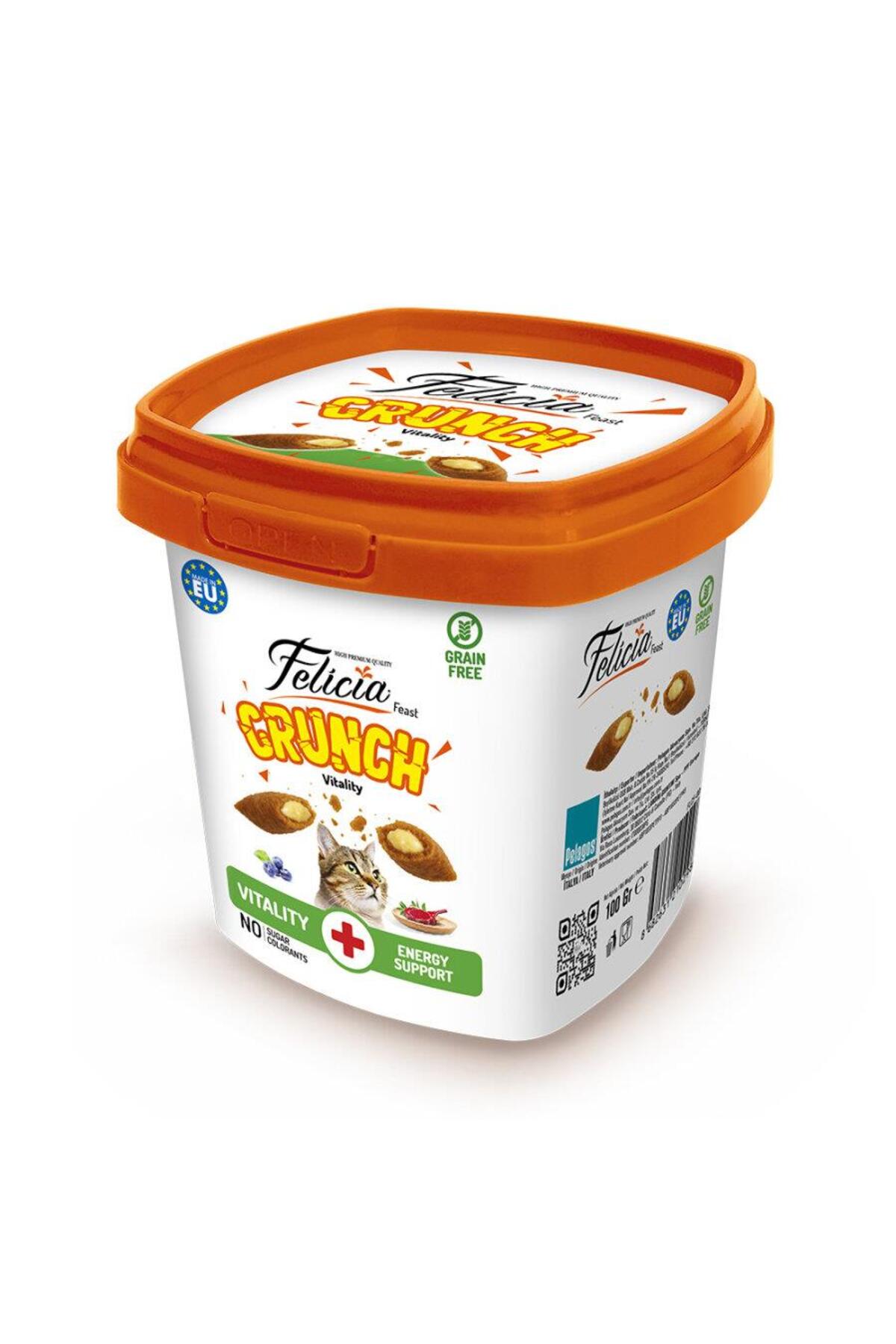 felicia Vitality Crunch Biftekli Kedi Ödül Maması 100g