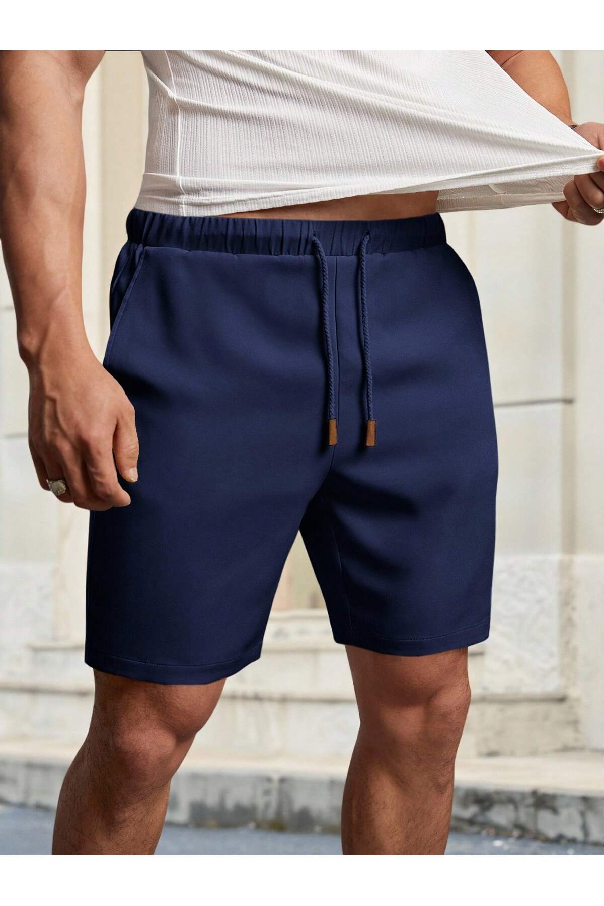 ZİYMO Relaxed Fit Combed Cotton Men's Shorts