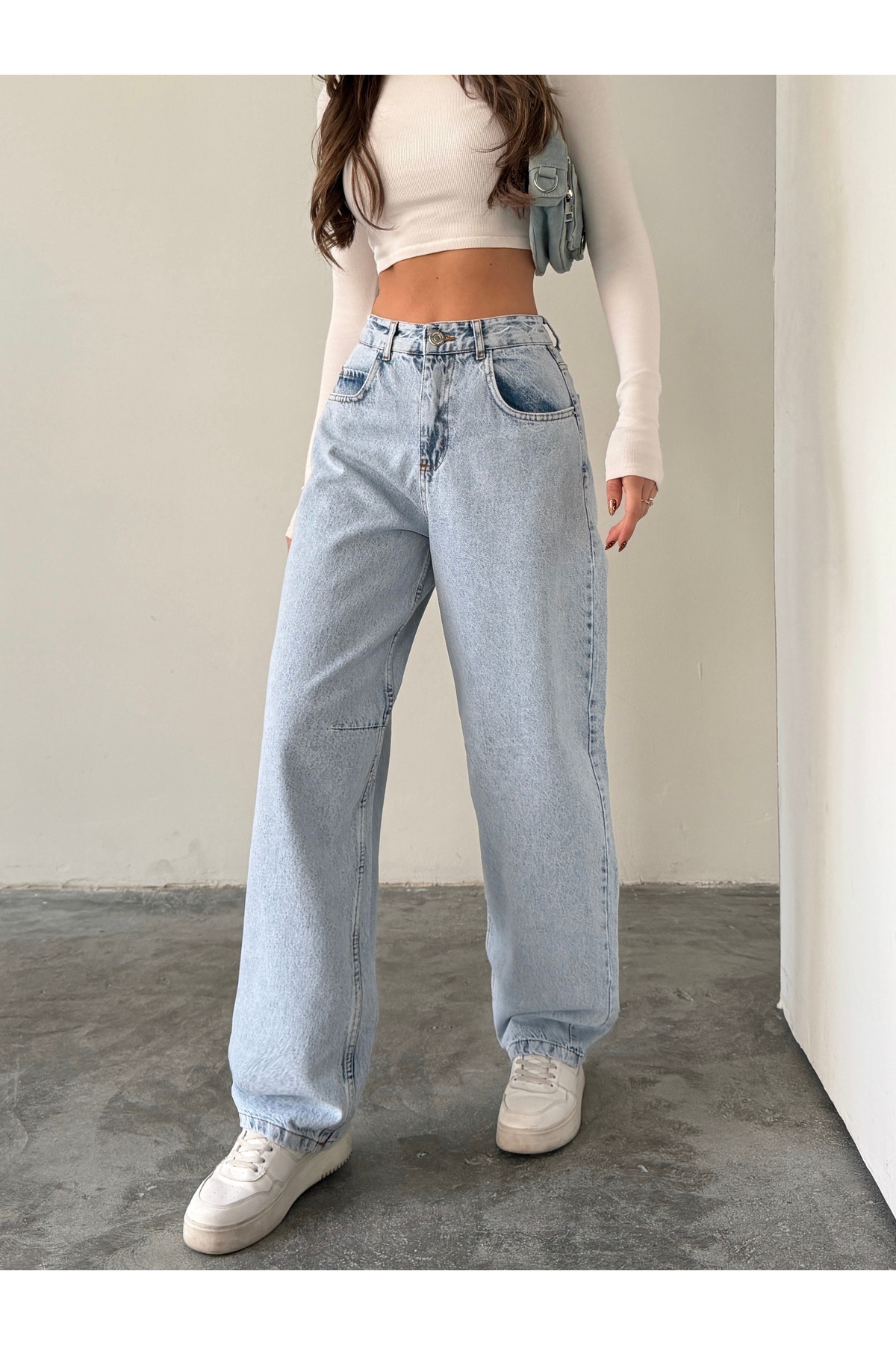 BLUE MARLIN  BUZ KAR ARKA KEMER TOKALI BOL PAÇA BAGGY - Görsel 6