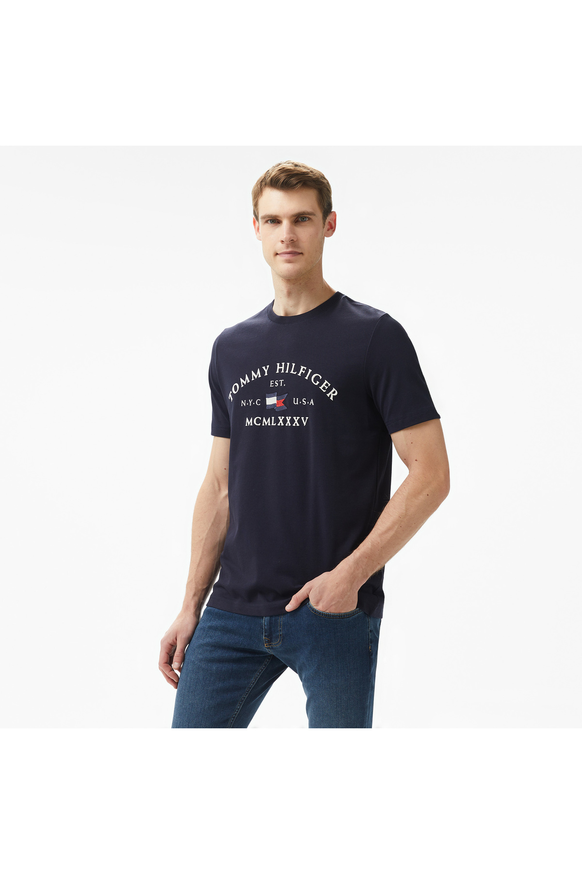 تامی هیلفیگر تی‌شرت آبی مردانه