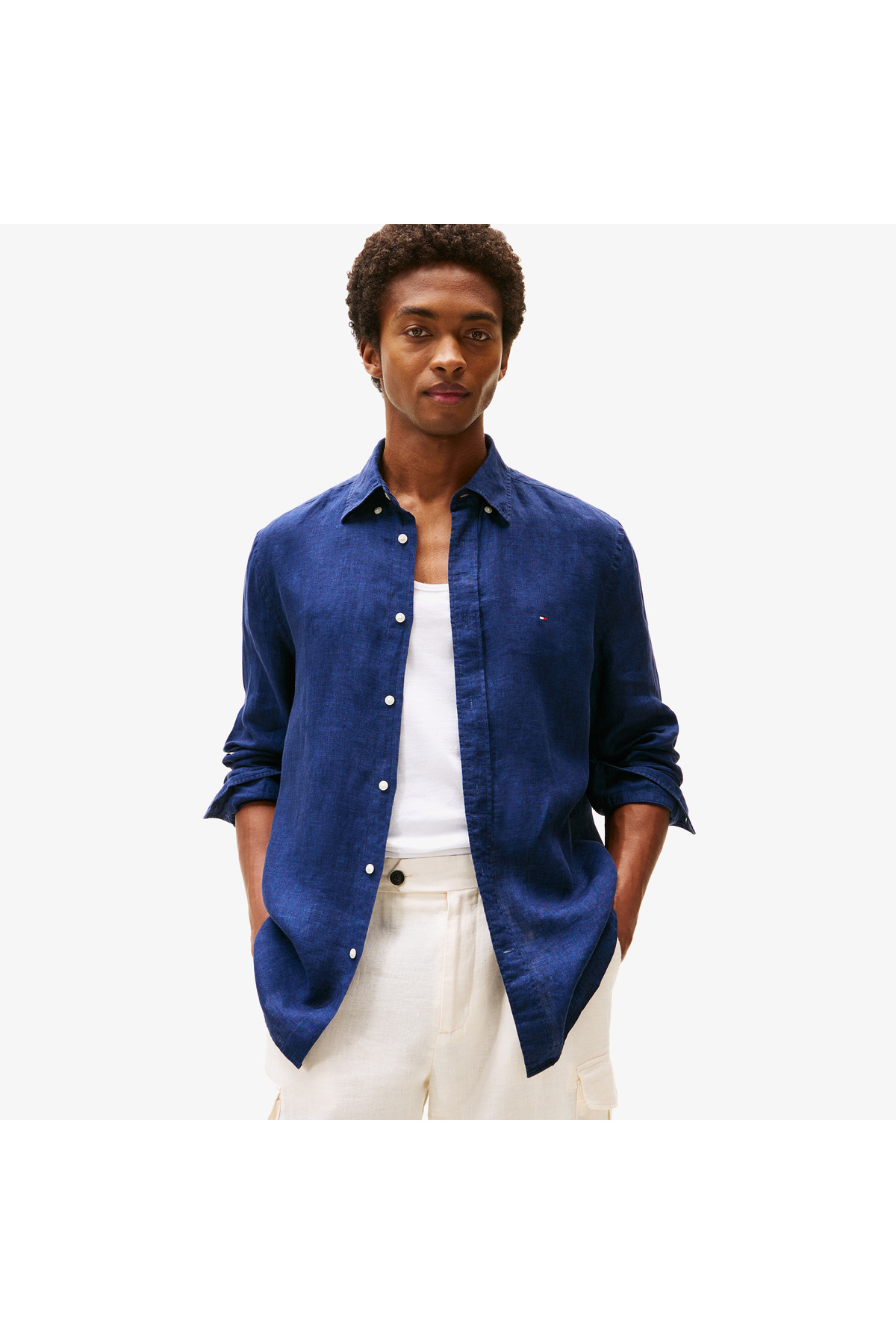 تامی هیلفیگر پیراهن آبی مردانه