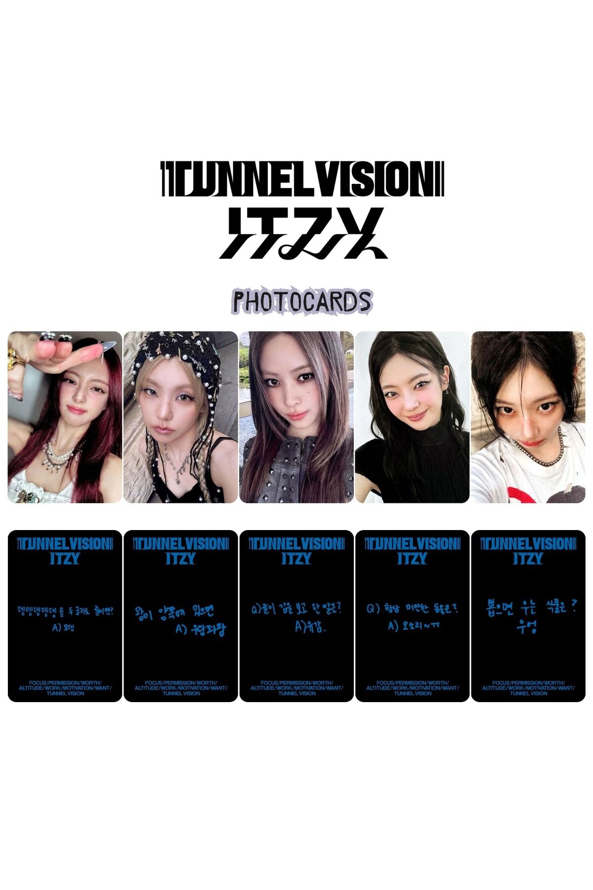 ITZY tunnel vision アルバム トレカ Kpop Dünyasi ITZY '' Tunnel Vision '' Photocards Set Photobook A