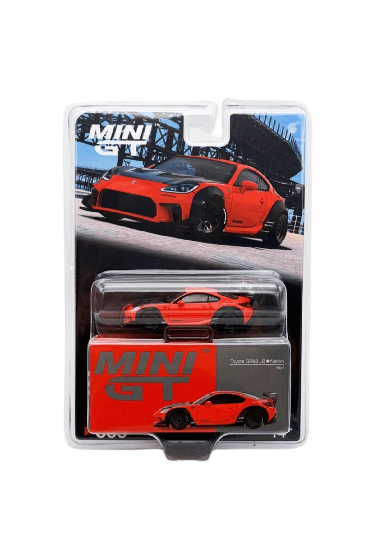 mini gt 1/64 Toyota Gr86 Lb?Nation Red - 885 Blister Pack- Trendyol