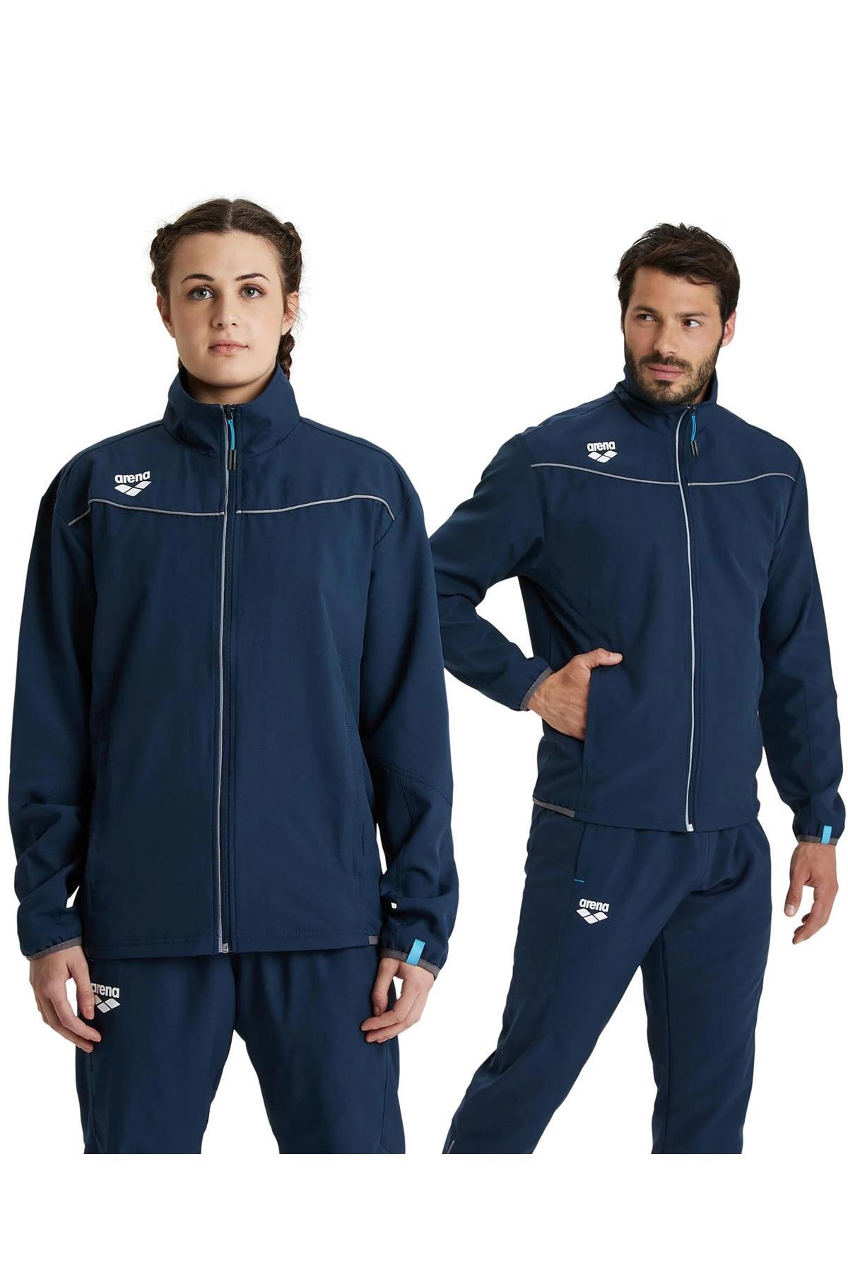 ژاکت تیمی مدل پنل یونیسکس، مدل NAVY، غیررسمی (فقط تاپ) آرنا ست گرمکن ورزشی ARENA