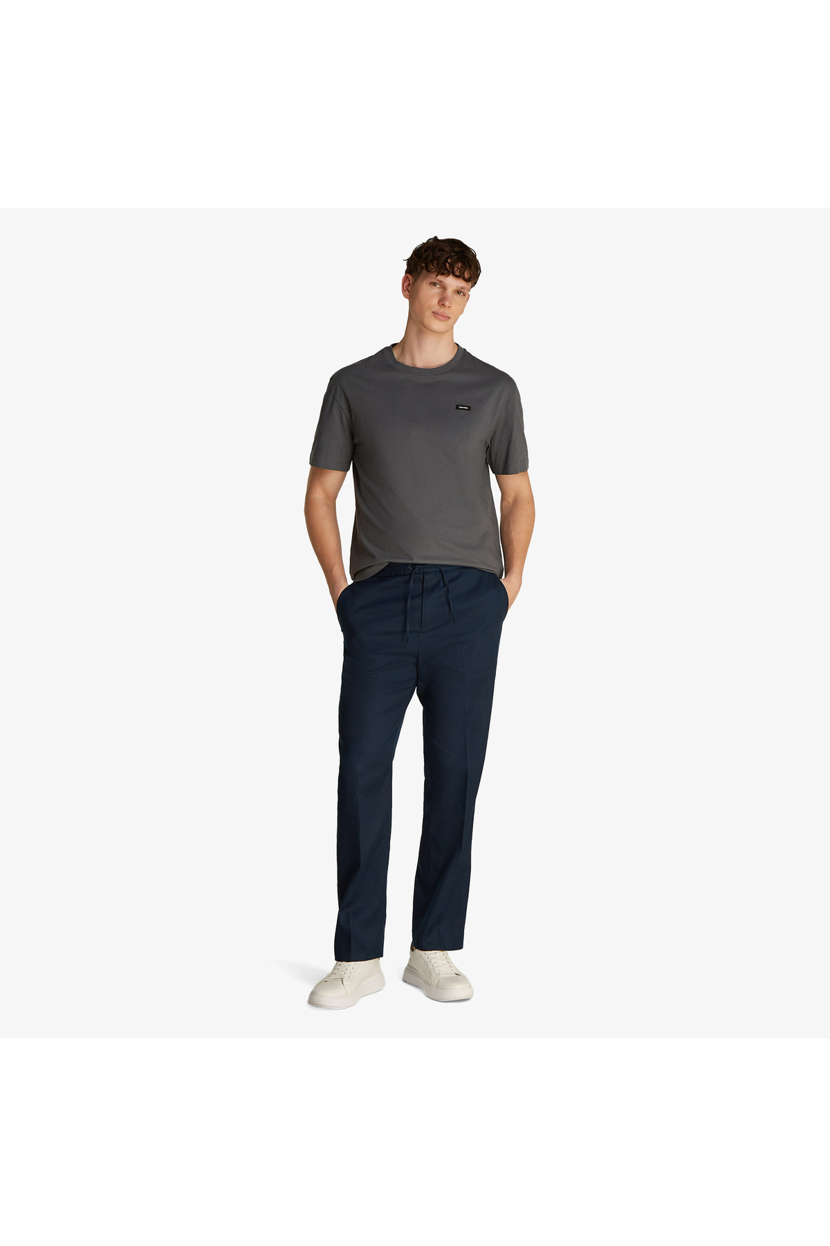 کلوین کلاین شلوار آبی مردانه کتان نخی Jogger