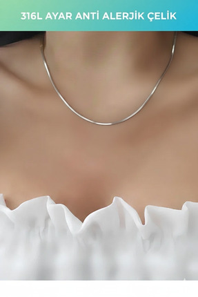AXSENTRA 1mm 45 cm 316L Anti Alerjik Parlak Zincir Kolye