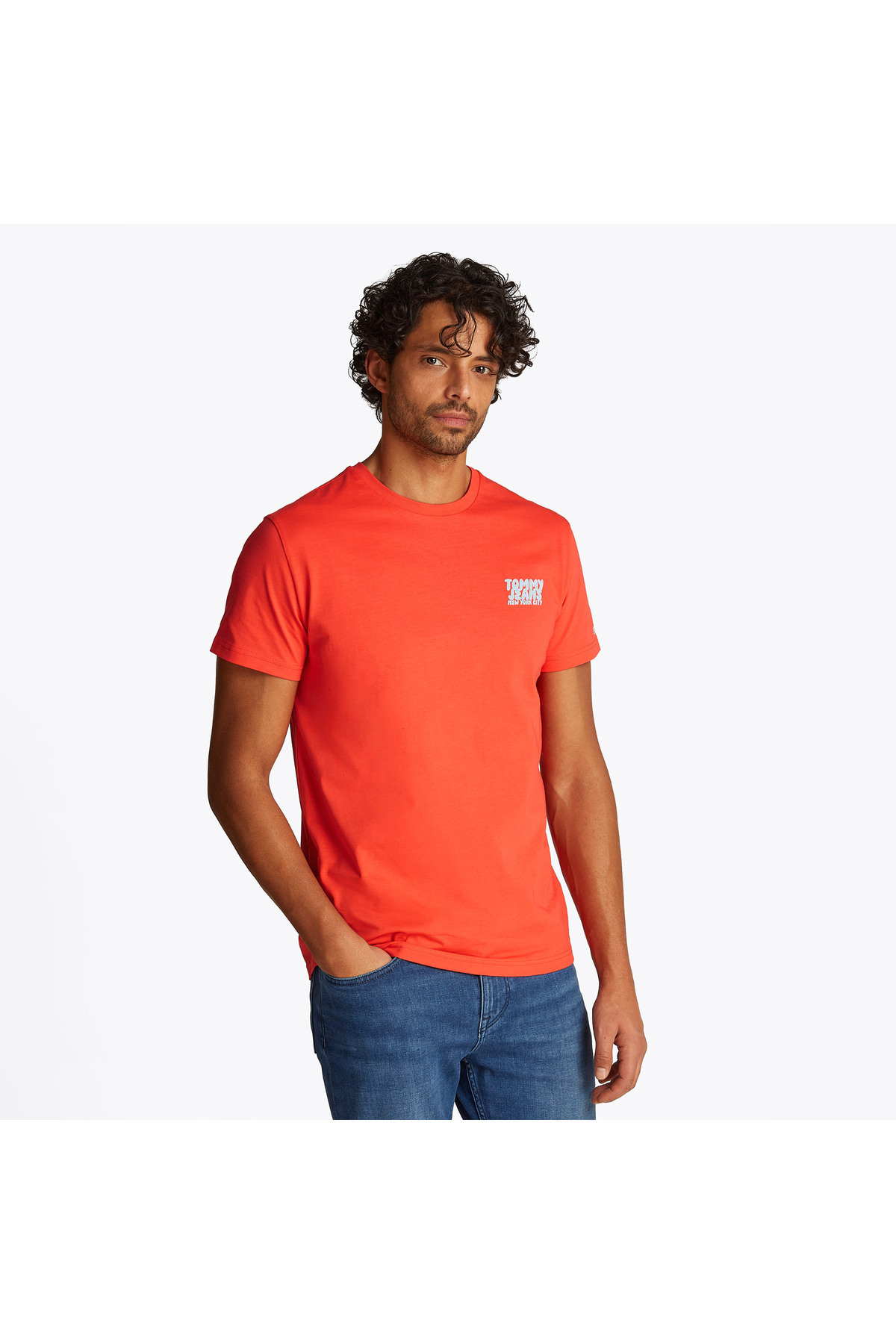 تامی هیلفیگر تی شرت مردانه طرح Tommy Jeans Slim Bubble Print Extra