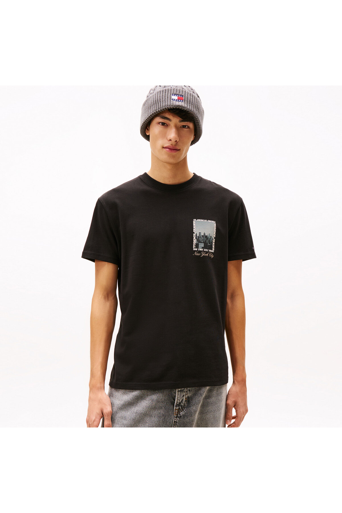 تامی هیلفیگر تی‌شرت مشکی مردانه طرح معمولی