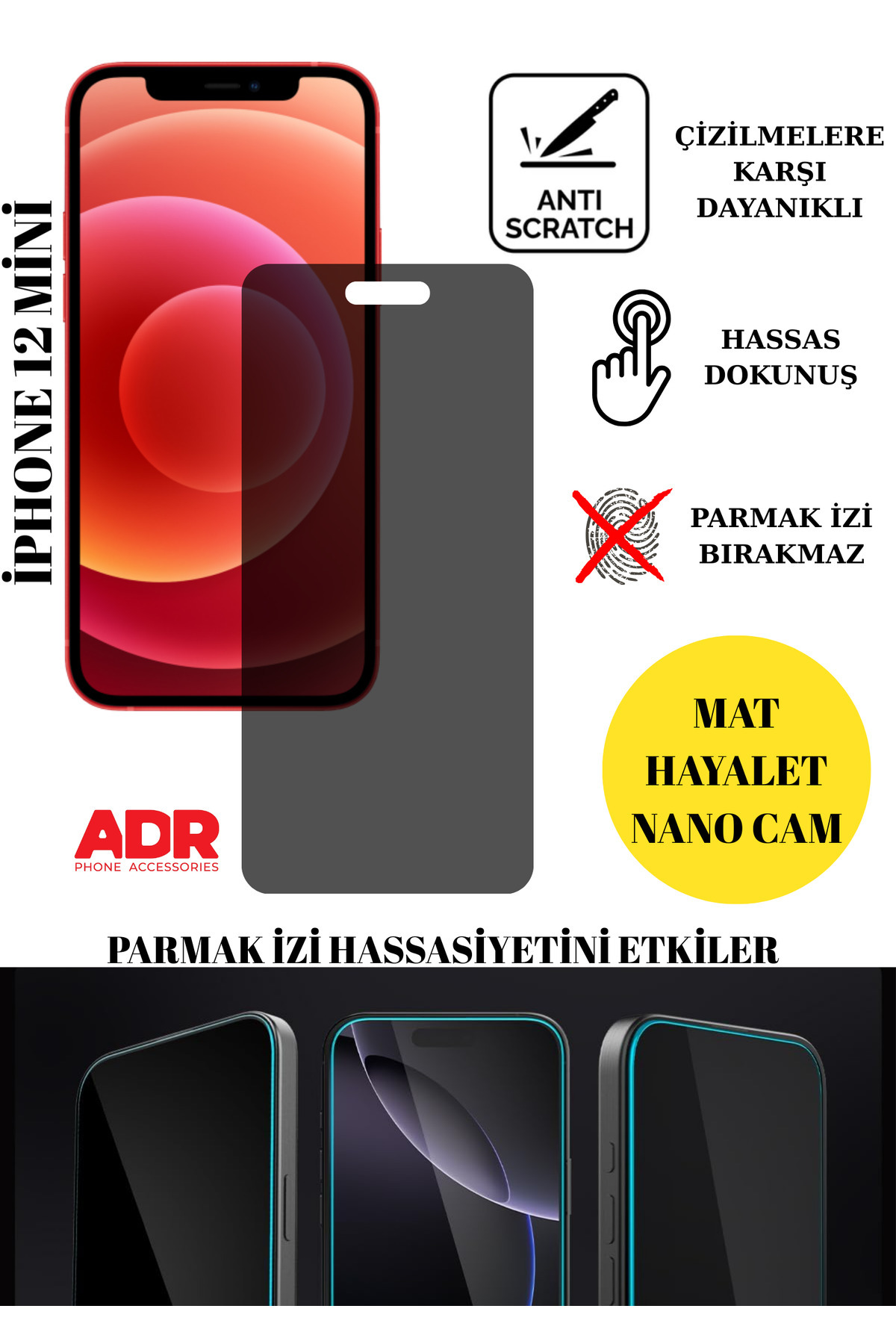 Iphone 12 Mini Ghost Glass Matte Nano Screen Protector Shockproof Flexible Nano Glass