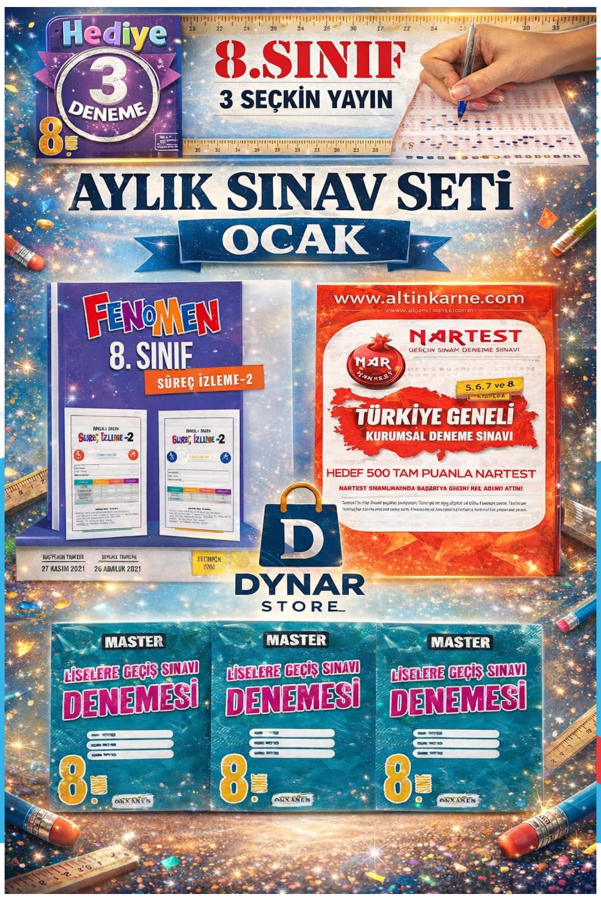 SİNAN KUZUCU YAYINLARI 8. Sınıf Lgs 1. Dönem Kurumsal Tüm Dersler