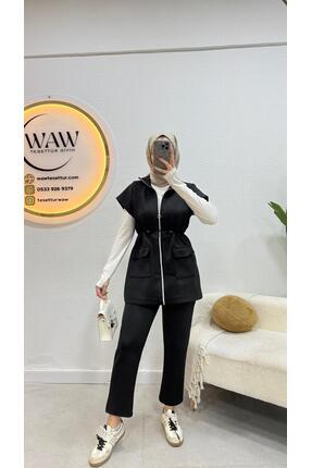 waw tesettür Fermuarlı Lastikli Takım