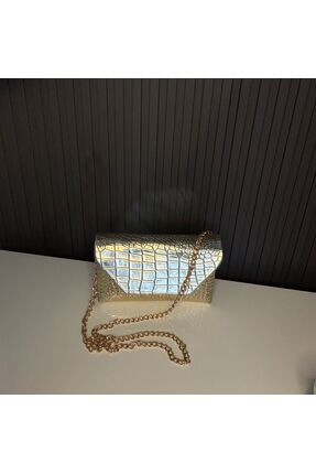 JASECO Kadın Kroko Görünümlü Küçük Boy Omuz Çantası Clutch Çanta