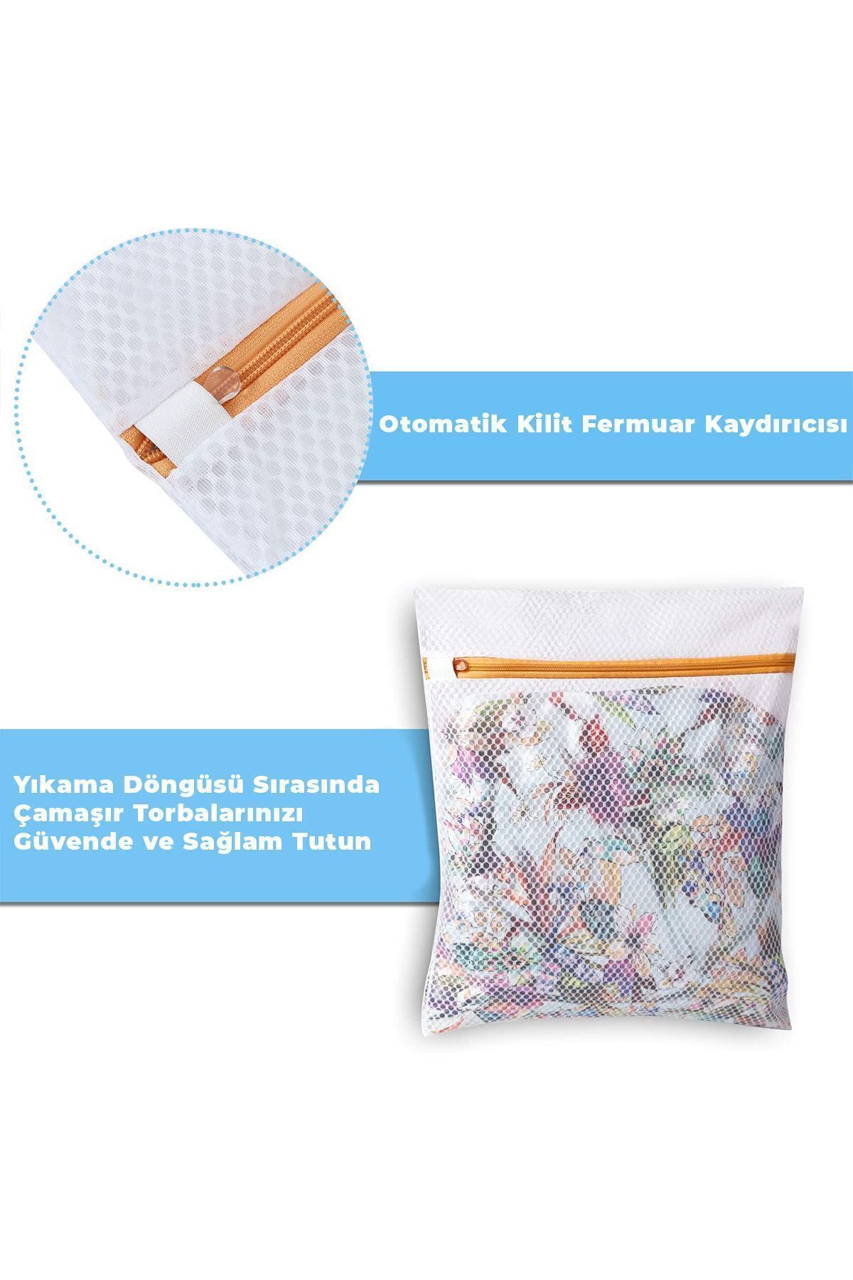 Mikasso Çamaşır Yıkama Filesi 3 Boy İç Çamaşırı Perde Ayakkabı Ve Çamaşır Torbası CH fotoğrafı 7 (önizleme)