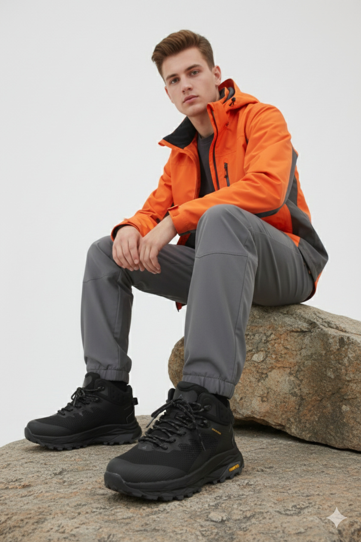 HUMTTO Erkek Trekking-Outdoor Dayanıklı Su Geçirmez Kışlık Aktivite Spor Kar Botu HT5K/W260987A