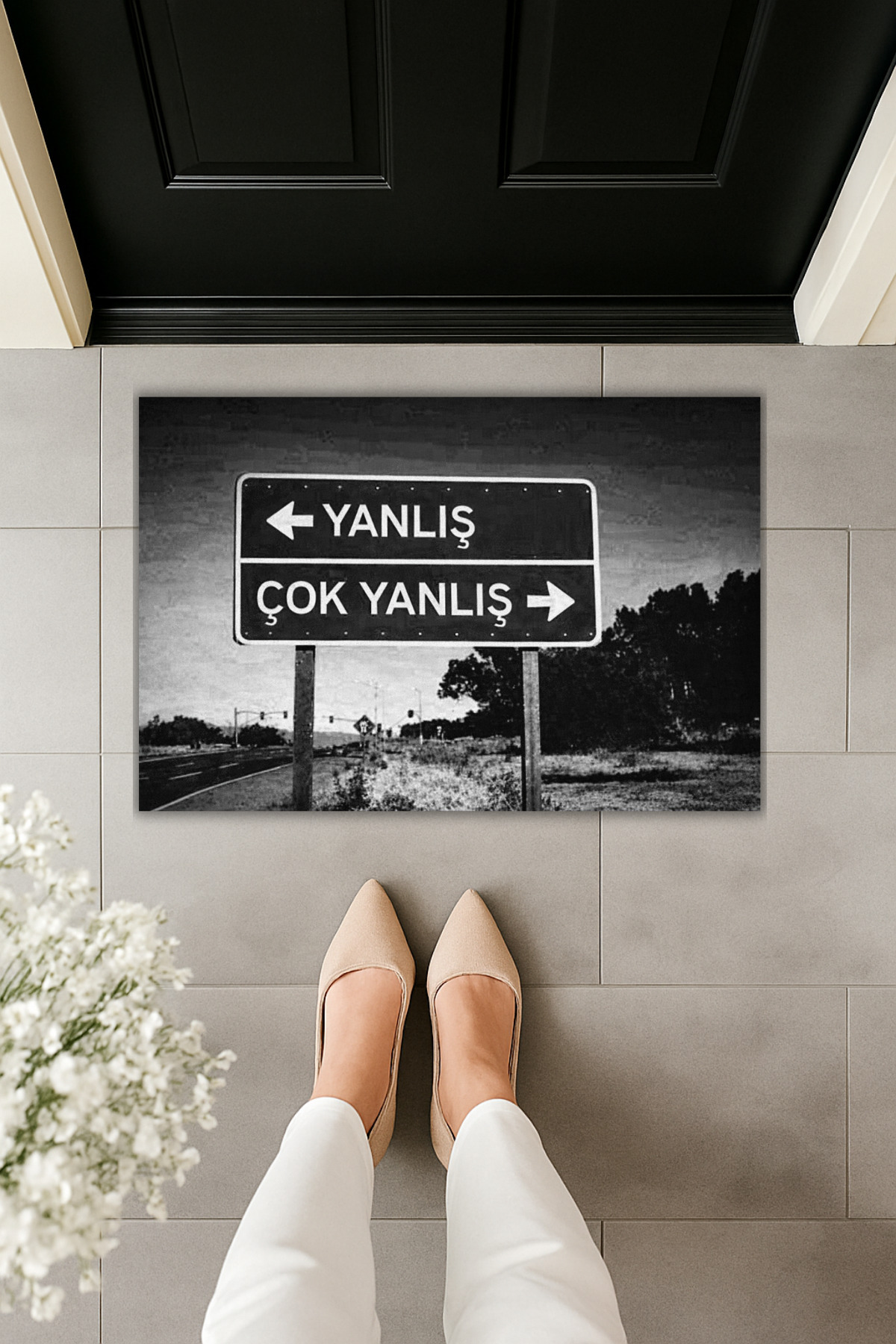 Modern Digital Printing Mat - Humor Very Wrong - Door Mat