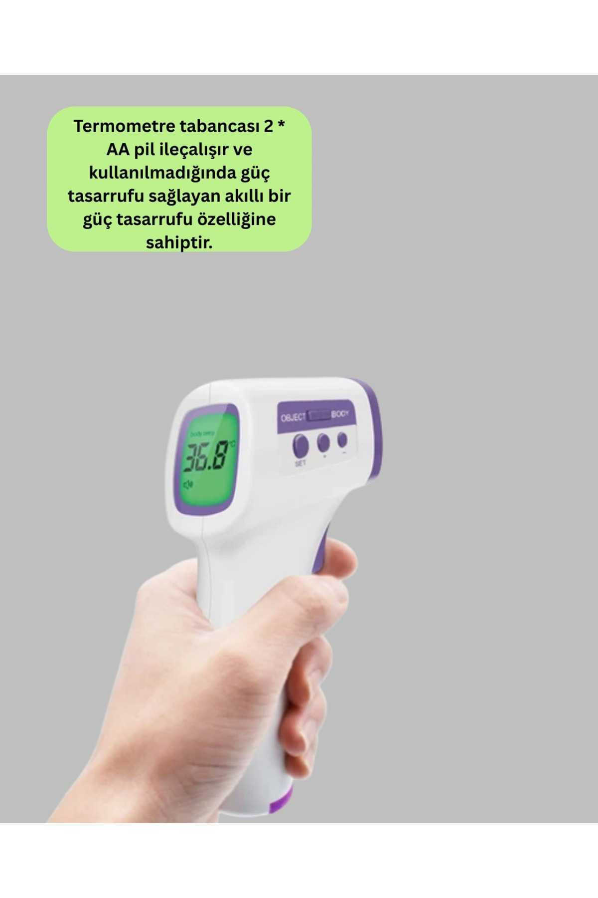 Epilons Temassız Ateş Ölçer Dijital Kızılötesi Termometre Hızlı Ölçüm fotoğrafı 5 (önizleme)